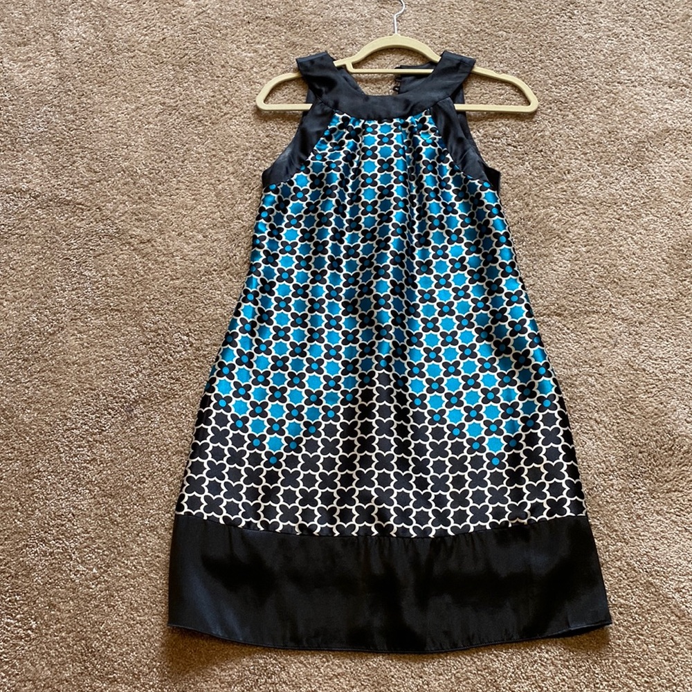 Silk multicolored silk party dress by rabbit designs size 2